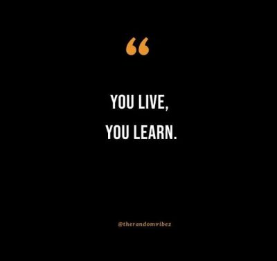 60 You Live And You Learn Quotes To Inspire You Everyday – The Random Vibez