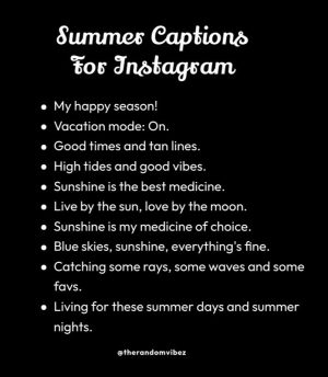 Best Summer Captions For Instagram