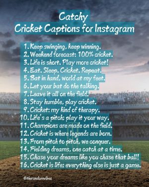 cricket instagram captions