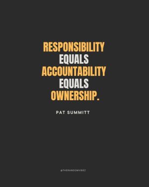 pat summit quotes accountability