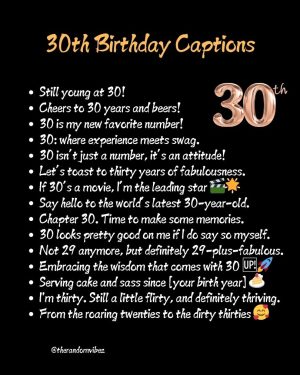 30th birthday captions for instagram