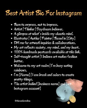 artist bio instagram