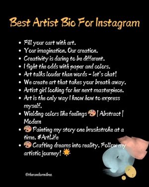 bio for artist on instagram